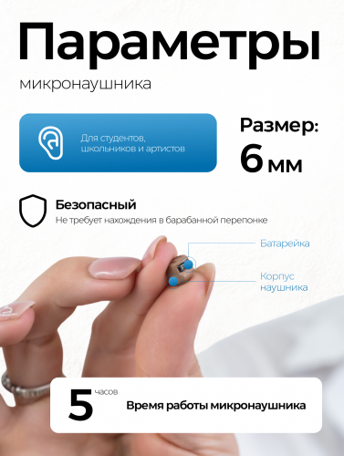 Комплект «STEREO ULTRA+ Mini»(без телефона) + мининаушник «Micro» фото 4