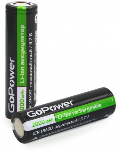 GoPower Аккумулятор Li-ion 3,7В 2000мАч